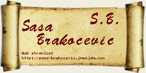 Saša Brakočević vizit kartica